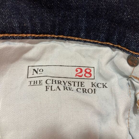 Polo Ralph Lauren Jeans Women’s 28 Blue Denim Chrystie Kick Flare Crop - Picture 9 of 13